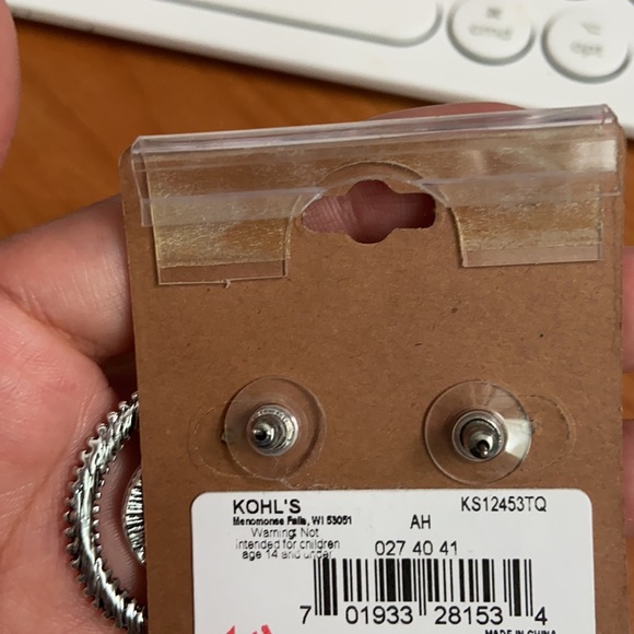 Bohemian blue and silver earrings - Picture 2 of 5